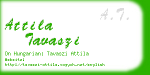 attila tavaszi business card